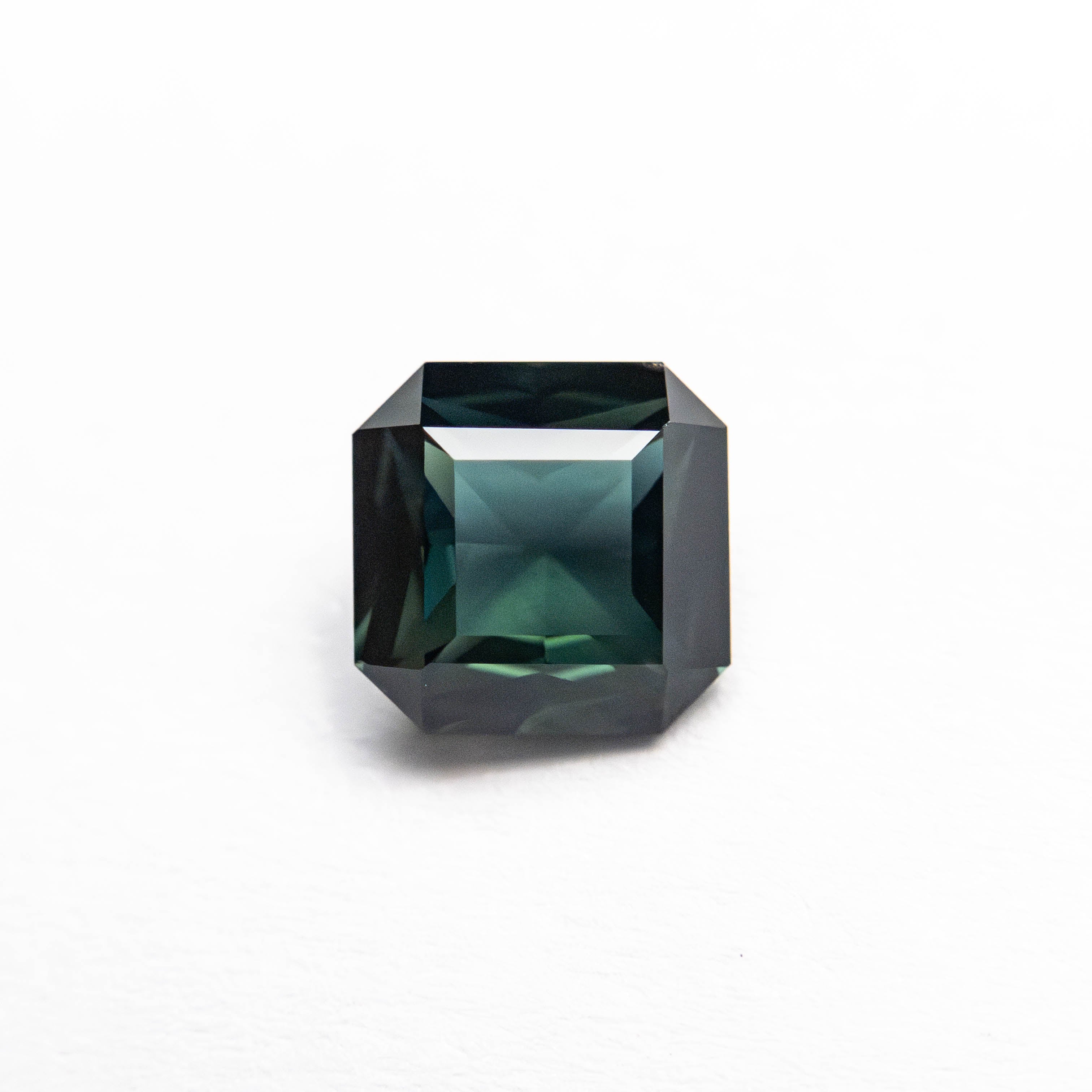 1.04ct Teal Cut Corner Rectangle Step Cut Sapphire - Lelya - bespoke engagement and wedding rings made in Scotland, UK