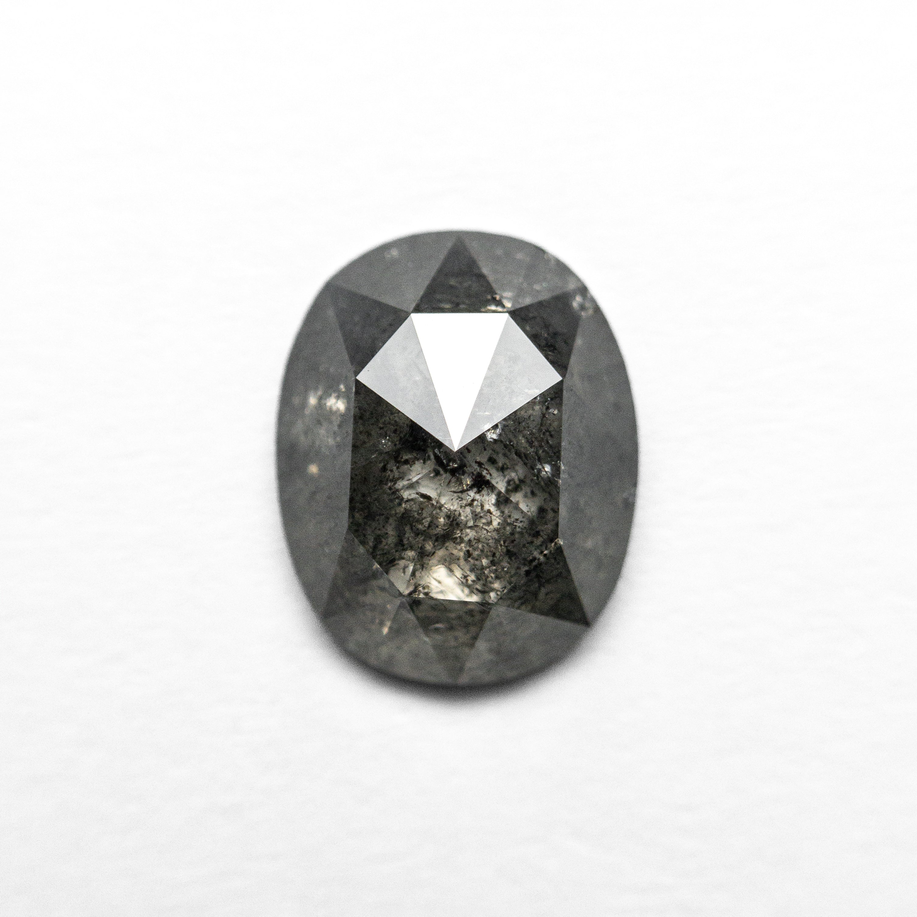 1.5ct Salt and Pepper Oval Rosecut Diamond - Lelya - bespoke engagement and wedding rings made in Scotland, UK