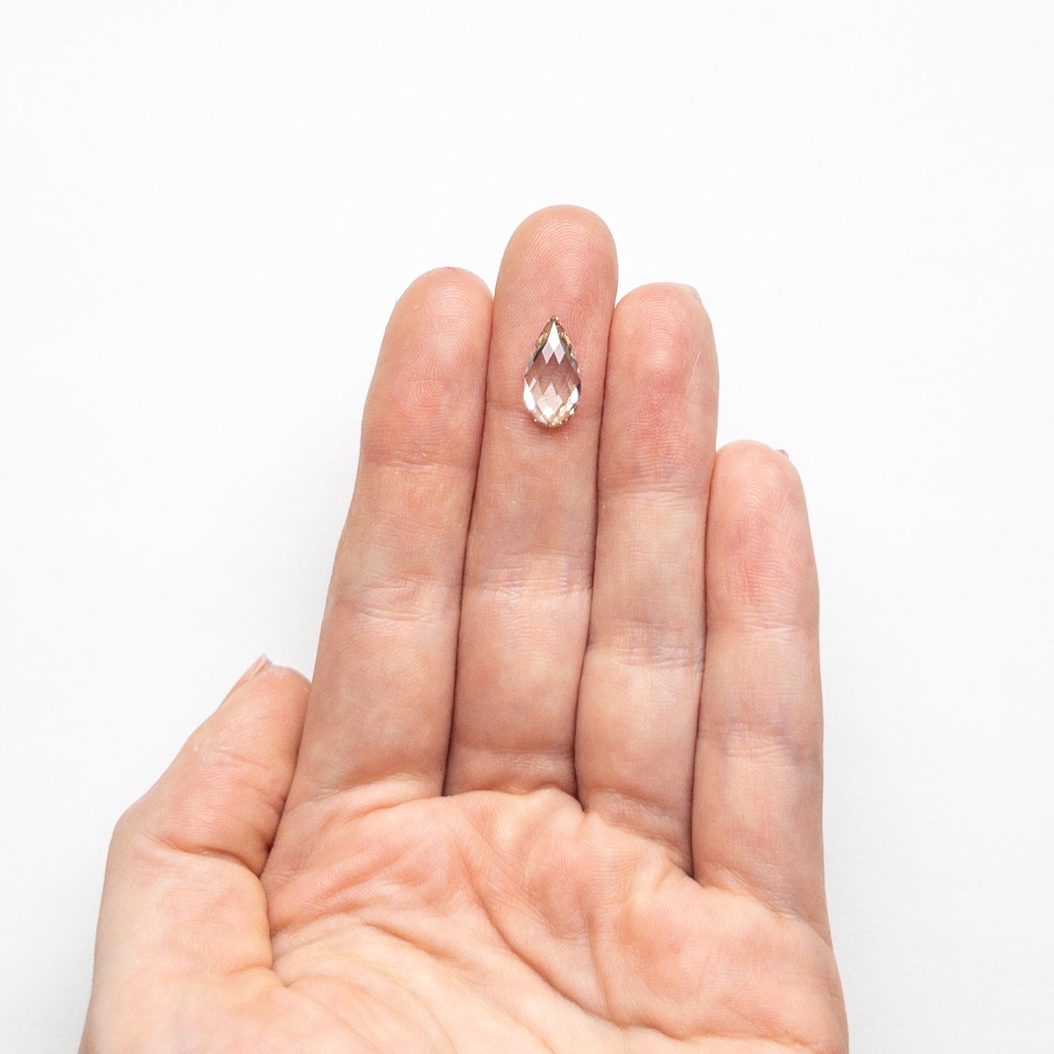 2.12ct Champagne French Modern Pear Cut Diamond (VS) - Lelya - bespoke engagement and wedding rings made in Scotland, UK