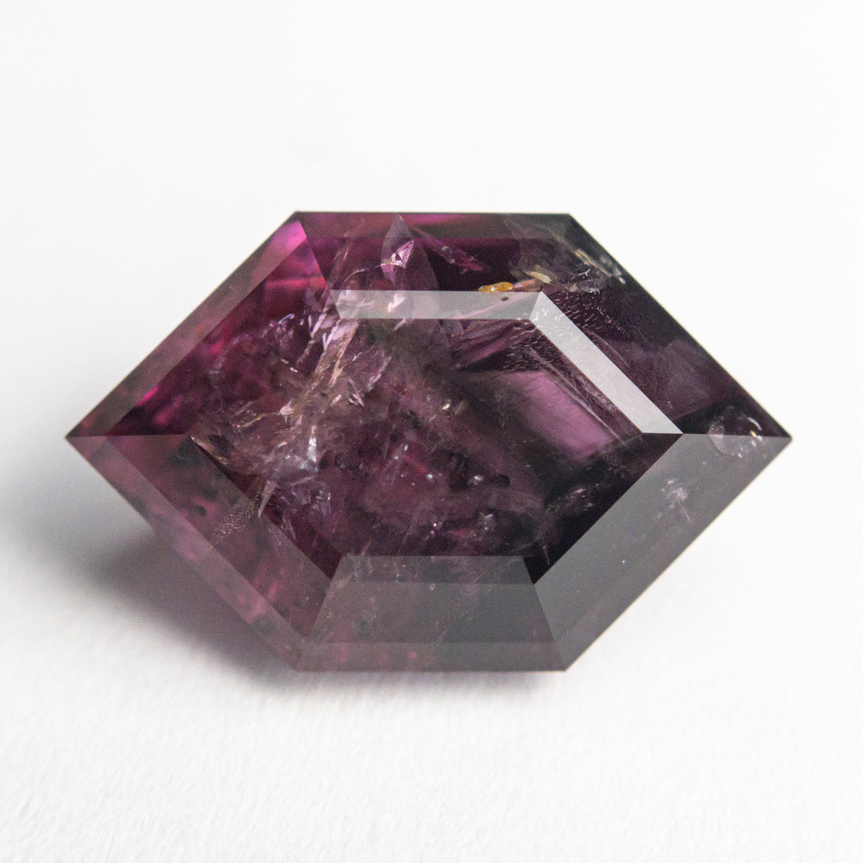 4.92ct Purple Hexagon Step Cut Sapphire - Lelya - bespoke engagement and wedding rings made in Scotland, UK