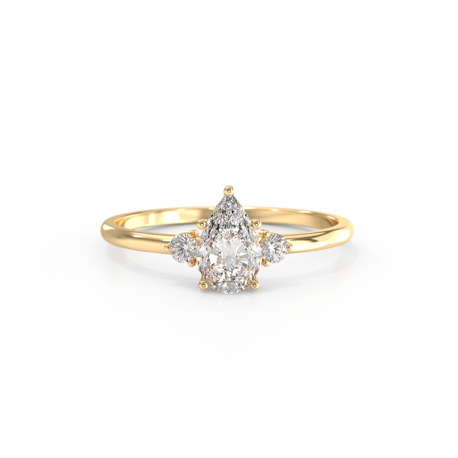 Diamond Gaia Triad Ring - Lelya - bespoke engagement and wedding rings made in Scotland, UK