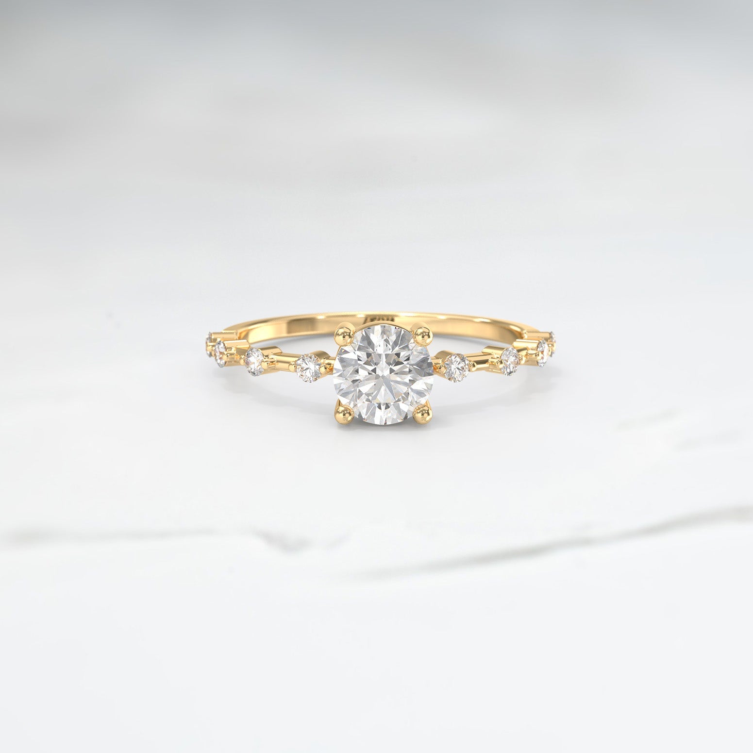 Diamond Halley Ice Ring - Lelya - bespoke engagement and wedding rings made in Scotland, UK