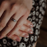 Diamond Halley Triad Ring - Lelya - bespoke engagement and wedding rings made in Scotland, UK