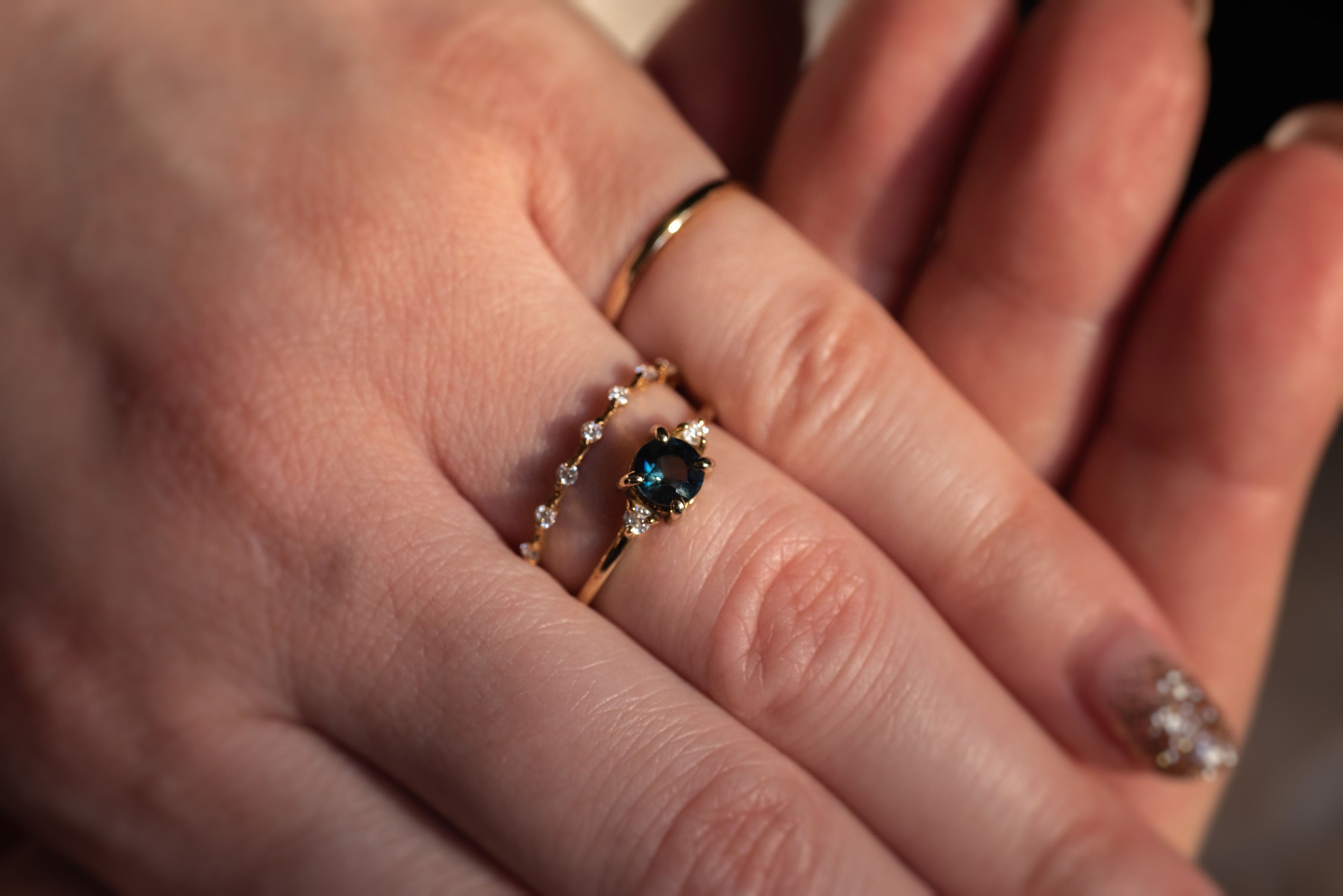 Diamond Ice Band - Lelya - bespoke engagement and wedding rings made in Scotland, UK