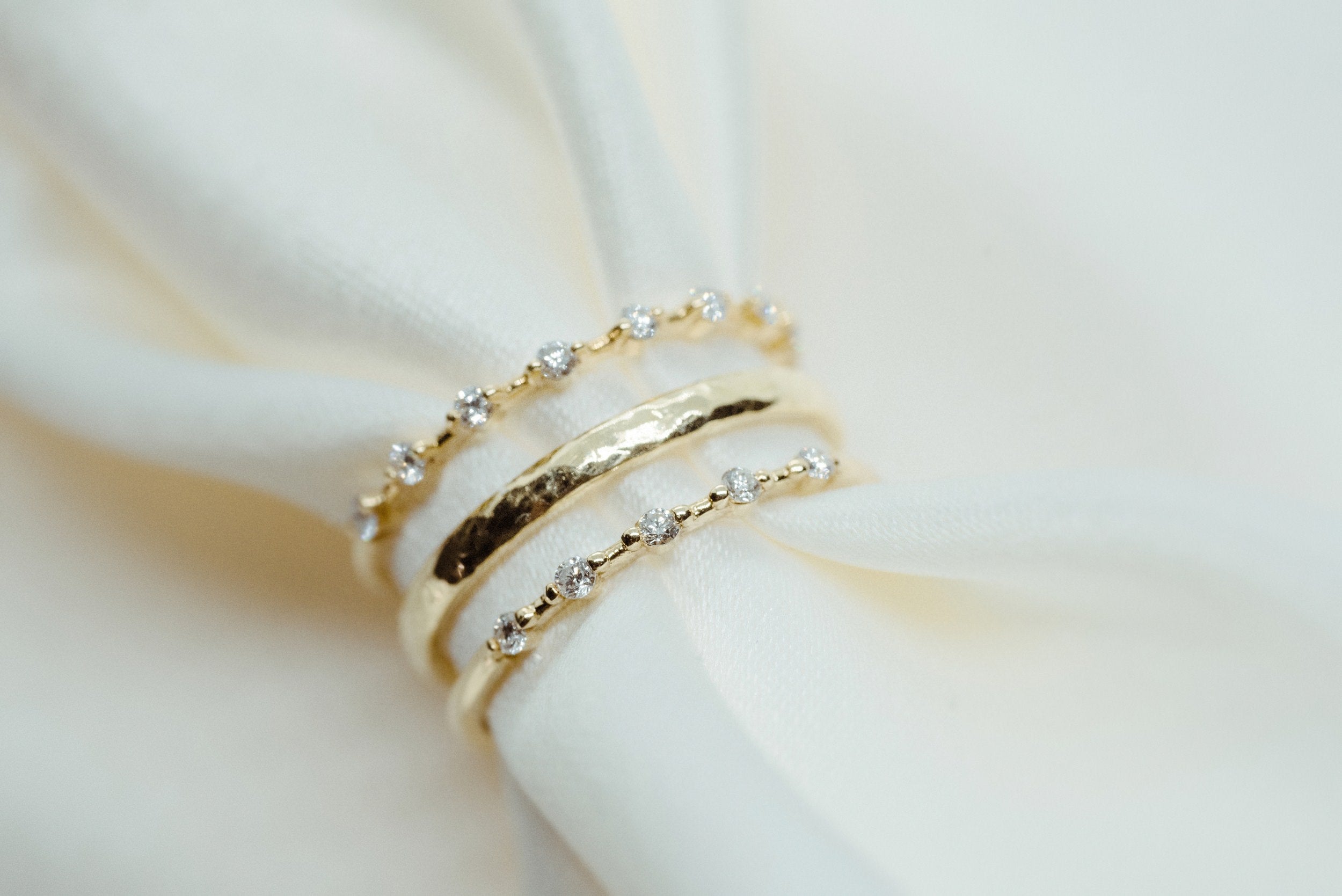 Diamond Ice Band (Semi) - Lelya - bespoke engagement and wedding rings made in Scotland, UK