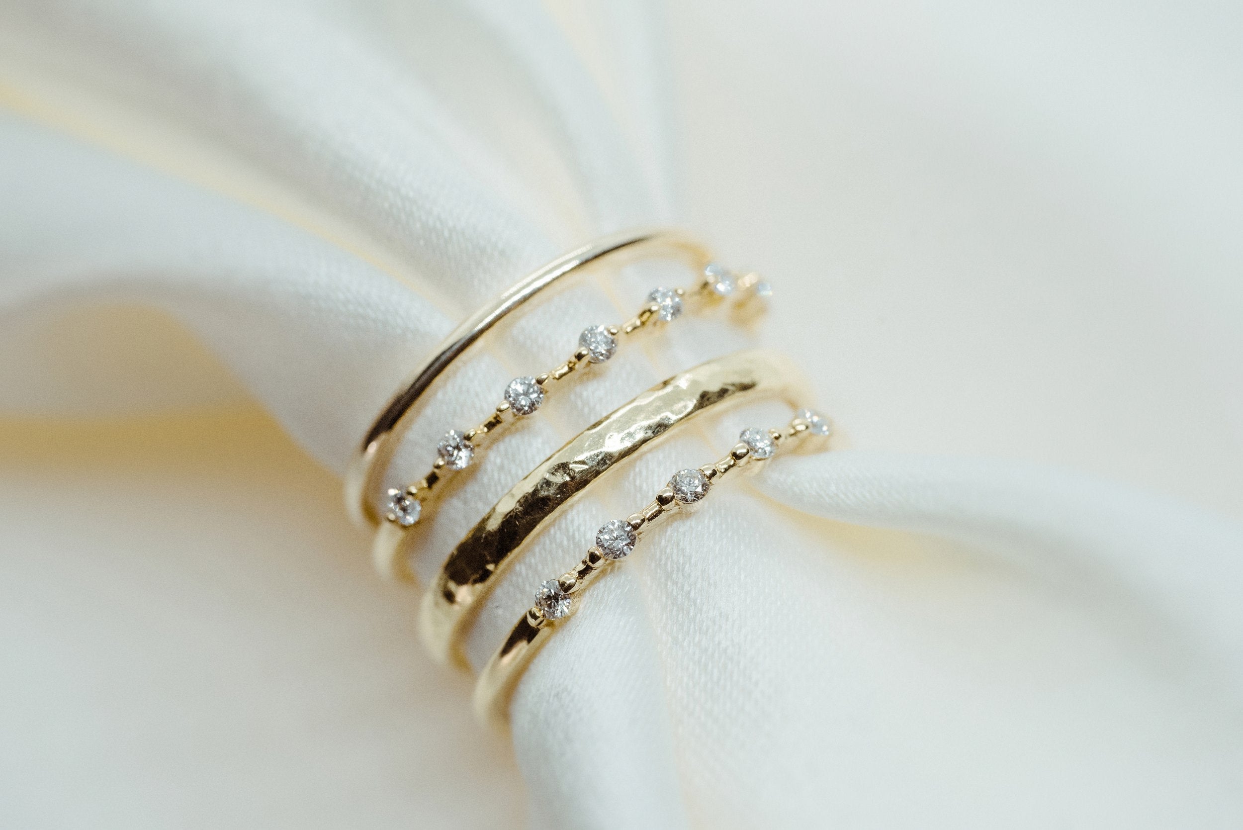 Diamond Ice Band (Semi) - Lelya - bespoke engagement and wedding rings made in Scotland, UK