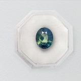 Oval Cut 2.03ct Teal Parti Sapphire - Lelya - bespoke engagement and wedding rings made in Scotland, UK