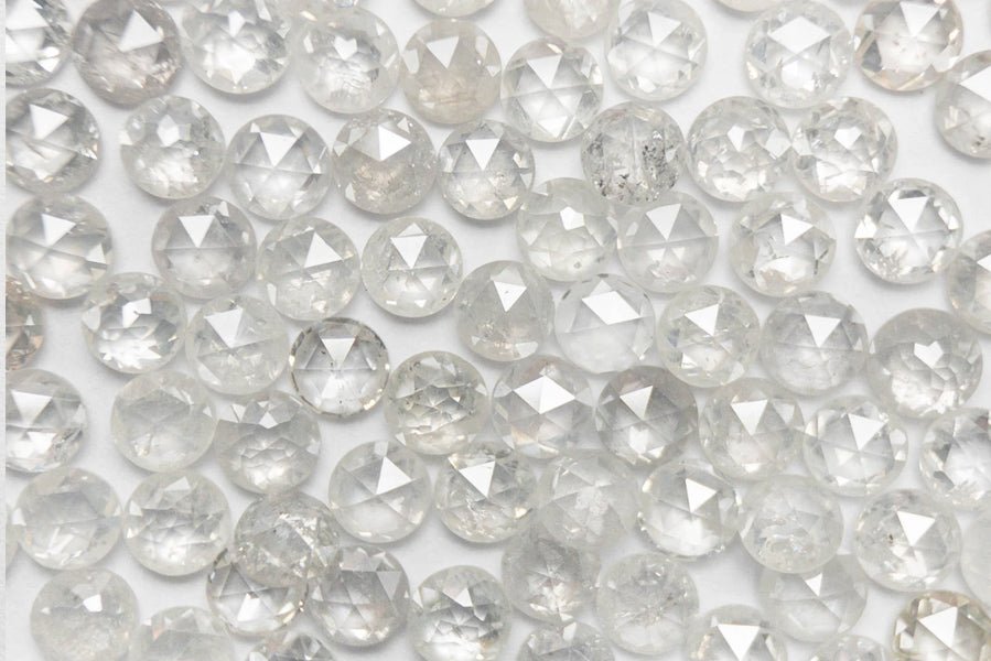 Wee Icy Rose Cut Diamond Ripple Band - Lelya - bespoke engagement and wedding rings made in Scotland, UK