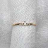 Wee Light Salt and Pepper Pear Diamond Ripple Band - Lelya - bespoke engagement and wedding rings made in Scotland, UK