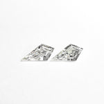 0.25cttw 2pc 5.92x2.93x1.52mm 5.92x3.02x1.42mm G VVS/VS Kite Step Cut Matching Pair 26308 - 01 - Lelya - bespoke engagement and wedding rings made in Scotland, UK