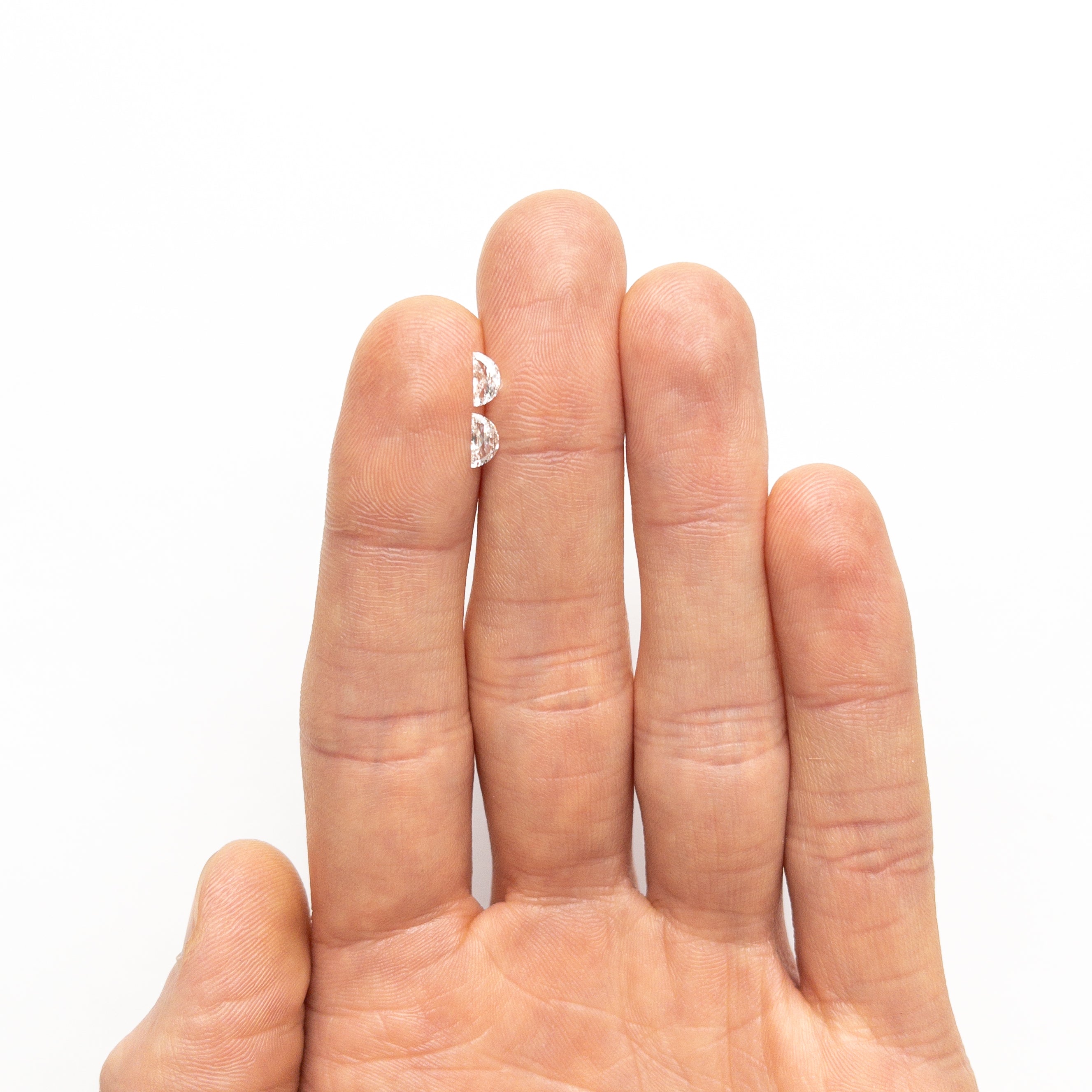 0.32cttw 2pc 5.80x2.93x1.37mm 5.95x3.02x1.48mm D - E VVS Half Moon Brilliant Matching Pair 26309 - 01 - Lelya - bespoke engagement and wedding rings made in Scotland, UK