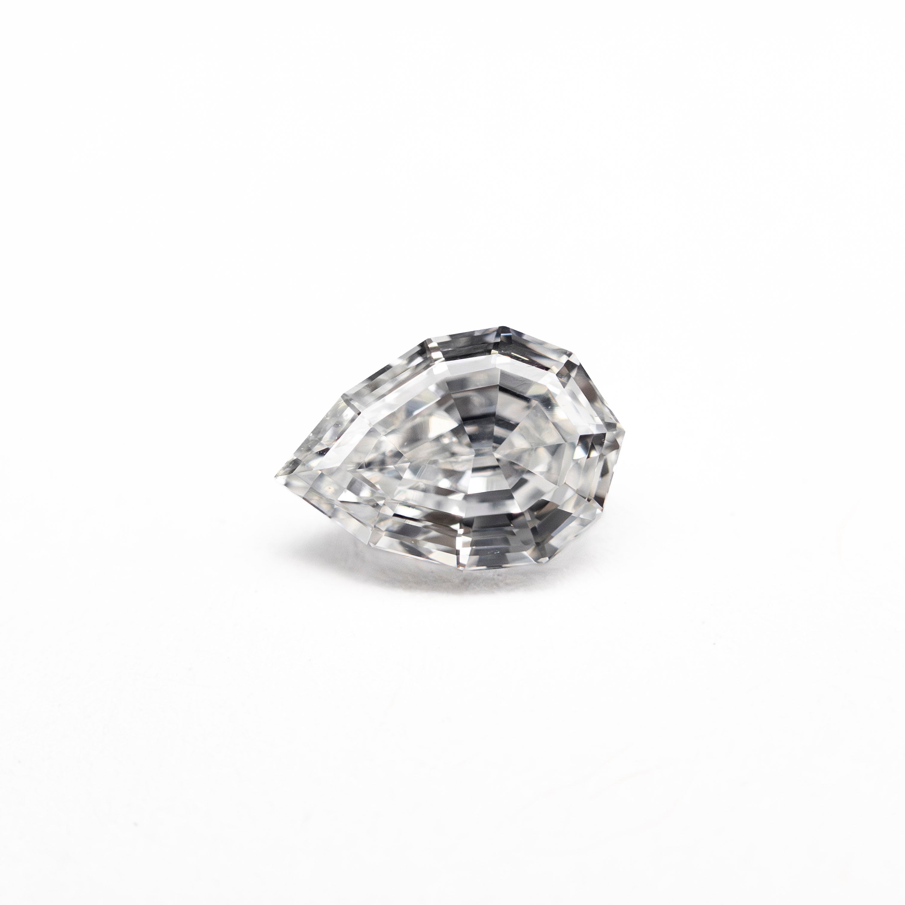 0.59ct 6.53x4.42x2.91mm SI1 F Geo Pear Step Cut 🇨🇦 27644 - 01 - Lelya - bespoke engagement and wedding rings made in Scotland, UK