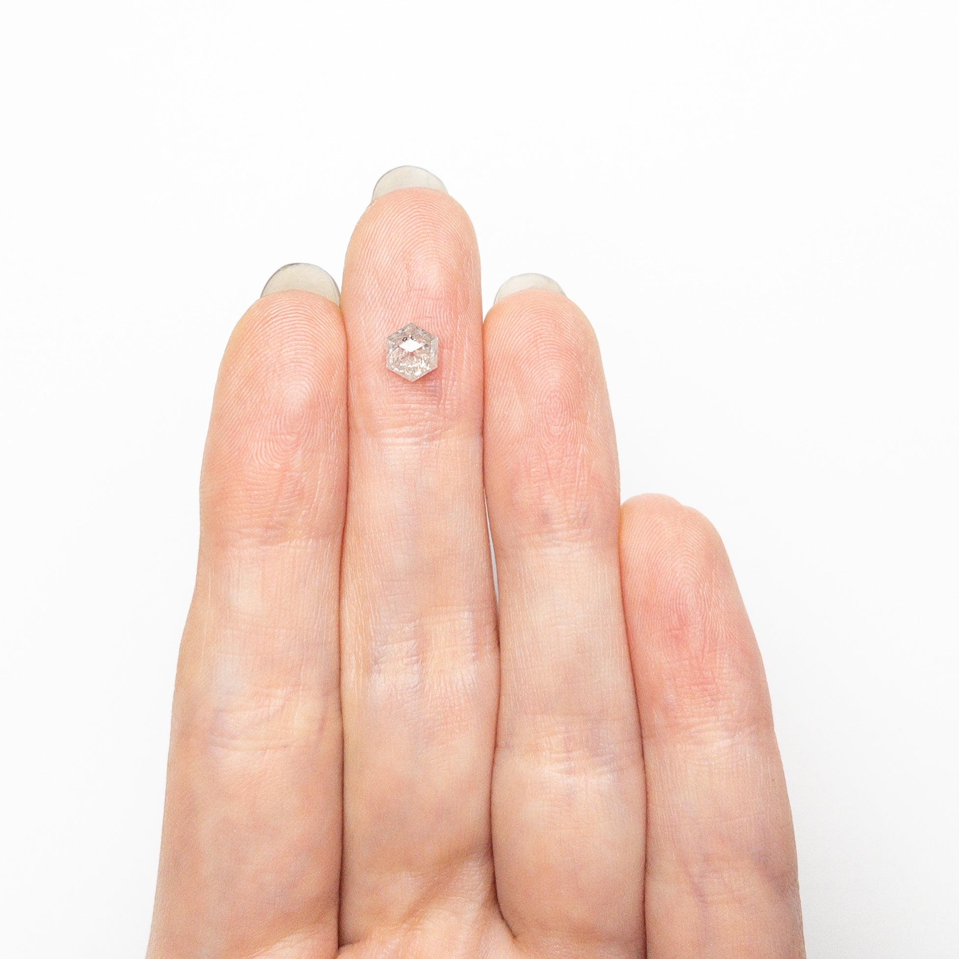 0.72ct 5.59x4.86x3.17mm Hexagon Step Cut 25457 - 15 - Lelya - bespoke engagement and wedding rings made in Scotland, UK