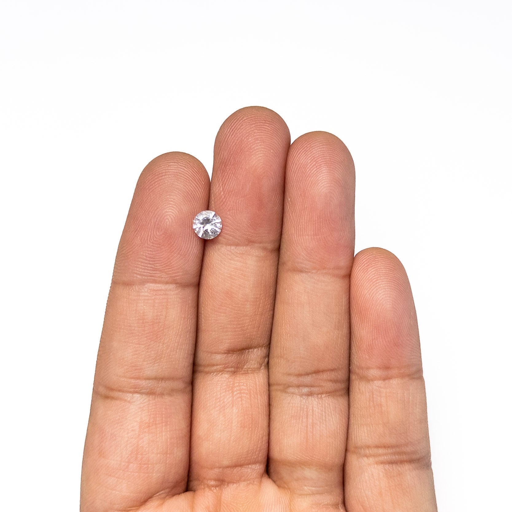 0.74ct 5.53x5.56x3.46mm Round Brilliant Sapphire 26134-20 - Lelya - bespoke engagement and wedding rings made in Scotland, UK