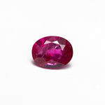 0.82ct 6.31x5.00x3.28mm Oval Brilliant Ruby 27957 - 02 - Lelya - bespoke engagement and wedding rings made in Scotland, UK