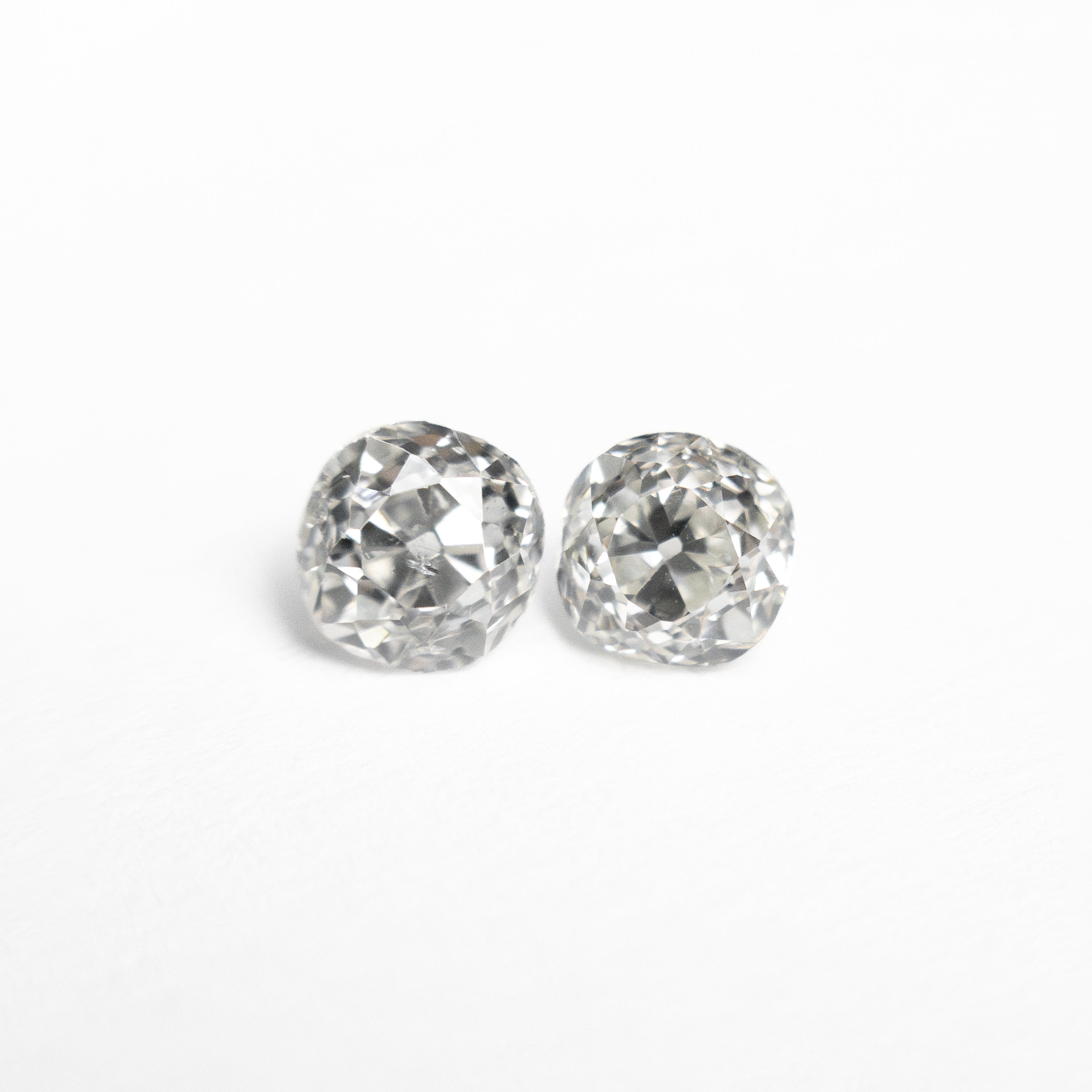 0.83cttw 2pc 4.49x4.27x3.29mm 4.32x4.00x3.20mm SI H - J Antique Old Mine Cut Matching Pair 25711 - 04 - Lelya - bespoke engagement and wedding rings made in Scotland, UK