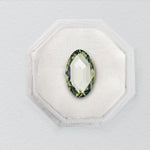 0.93ct Green Rose Cut Marquise Sapphire - Lelya - bespoke engagement and wedding rings made in Scotland, UK