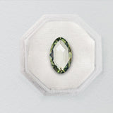 0.93ct Green Rose Cut Marquise Sapphire - Lelya - bespoke engagement and wedding rings made in Scotland, UK