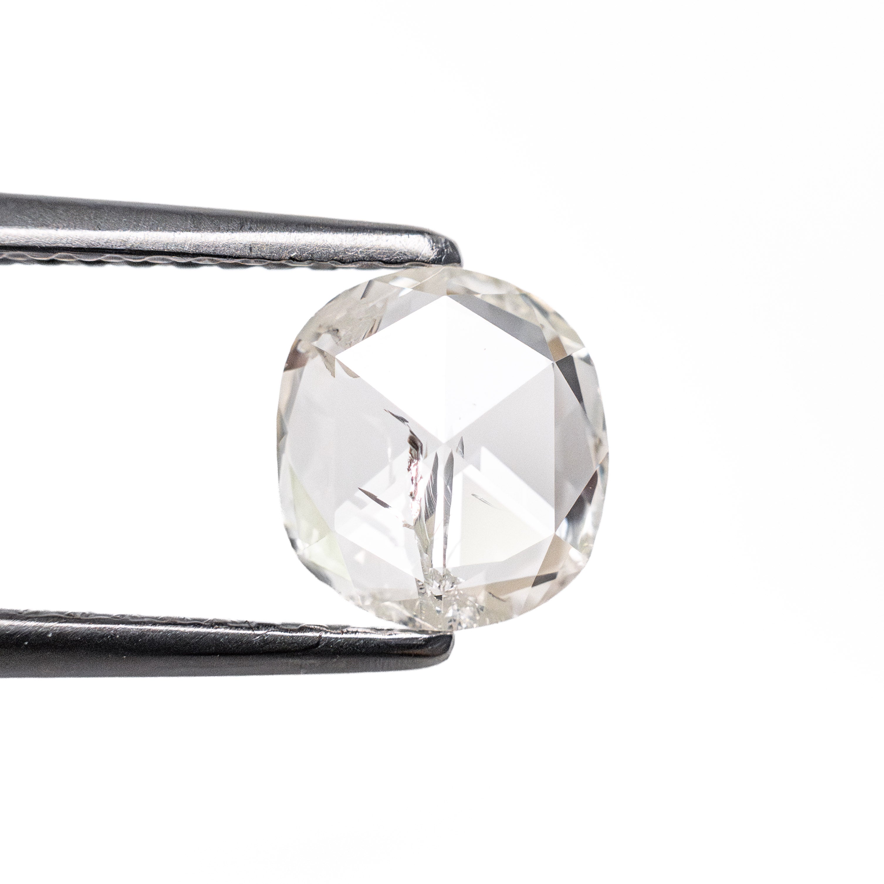 0.94ct 6.92x6.20x2.29mm I2 J Round Rosecut 27066 - 03 - Lelya - bespoke engagement and wedding rings made in Scotland, UK