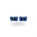 0.95cttw 2pc 5.5x3.5mm Cut Corner Rectangle Step Cut Sapphires 27724-01 - Lelya - bespoke engagement and wedding rings made in Scotland, UK