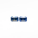 0.95cttw 2pc 5.5x3.5mm Cut Corner Rectangle Step Cut Sapphires 27724-01 - Lelya - bespoke engagement and wedding rings made in Scotland, UK