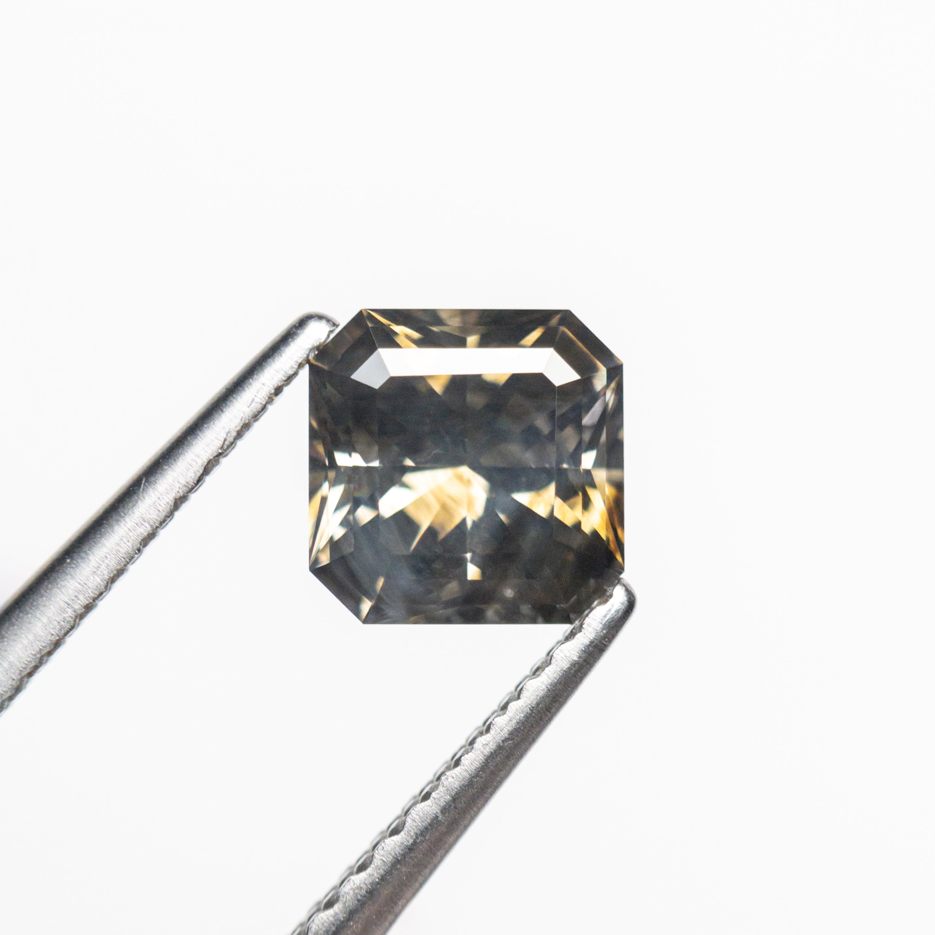 0.97ct Golden - Brown Cut Corner Square Brilliant Sapphire - Lelya - bespoke engagement and wedding rings made in Scotland, UK