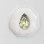 0.98ct Sage Pear Brilliant Sapphire - Lelya - bespoke engagement and wedding rings made in Scotland, UK