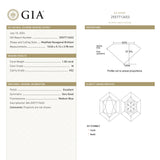 1.00ct 10.04x5.14x2.98mm GIA VS2 M Hexagon Brilliant 28310-01 - Lelya - bespoke engagement and wedding rings made in Scotland, UK