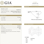 1.01ct 10.12x4.18x2.42mm GIA SI2 D Hexagon Step Cut 22621 - 01 - Lelya - bespoke engagement and wedding rings made in Scotland, UK