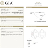 1.01ct 10.12x4.18x2.42mm GIA SI2 D Hexagon Step Cut 22621 - 01 - Lelya - bespoke engagement and wedding rings made in Scotland, UK