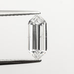 1.01ct 10.12x4.18x2.42mm GIA SI2 D Hexagon Step Cut 22621 - 01 - Lelya - bespoke engagement and wedding rings made in Scotland, UK