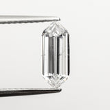 1.01ct 10.12x4.18x2.42mm GIA SI2 D Hexagon Step Cut 22621 - 01 - Lelya - bespoke engagement and wedding rings made in Scotland, UK
