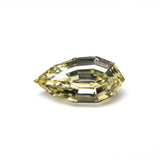 1.02ct 9.60x4.91x3.19mm VVS2 Greenish Yellow Geo Pear Step Cut 27905-10 - Lelya - bespoke engagement and wedding rings made in Scotland, UK