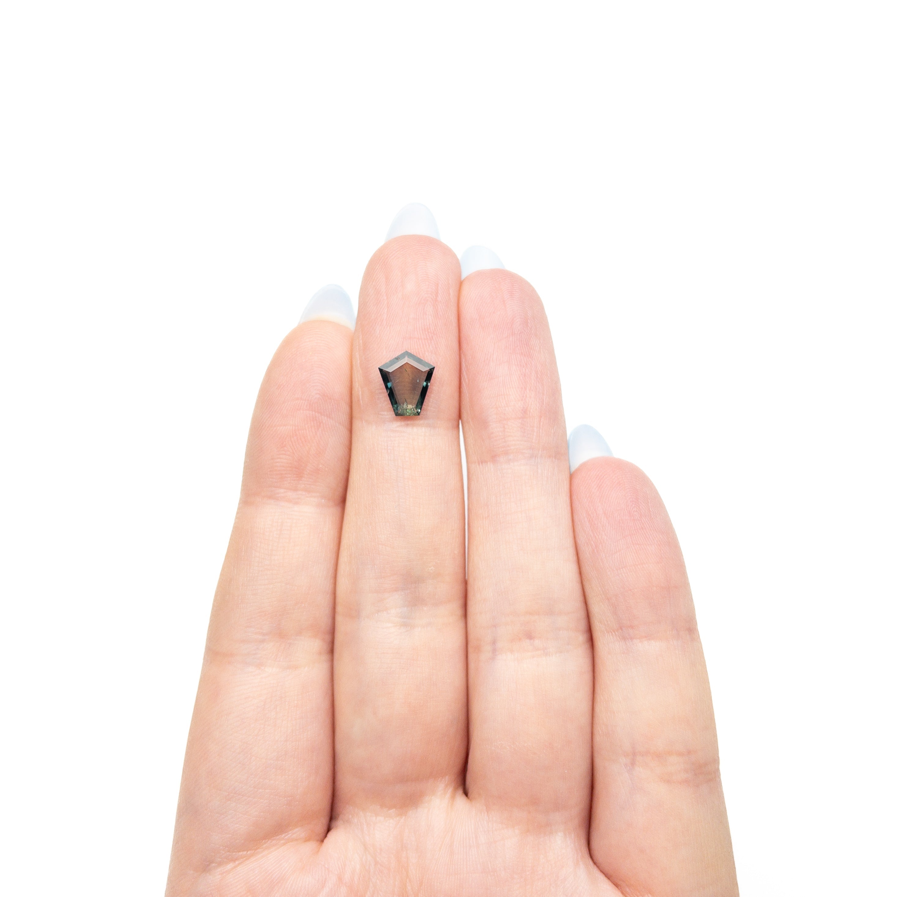 1.04ct 8.63x7.51x1.66mm Shield Portrait Cut Sapphire 27730-04 - Lelya - bespoke engagement and wedding rings made in Scotland, UK