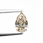 1.05ct 8.25x5.15x3.51mm VS2 Fancy Yellowish Brown Geo Pear Step Cut 28055-01 - Lelya - bespoke engagement and wedding rings made in Scotland, UK