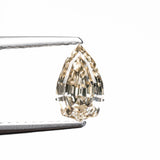 1.05ct 8.25x5.15x3.51mm VS2 Fancy Yellowish Brown Geo Pear Step Cut 28055-01 - Lelya - bespoke engagement and wedding rings made in Scotland, UK