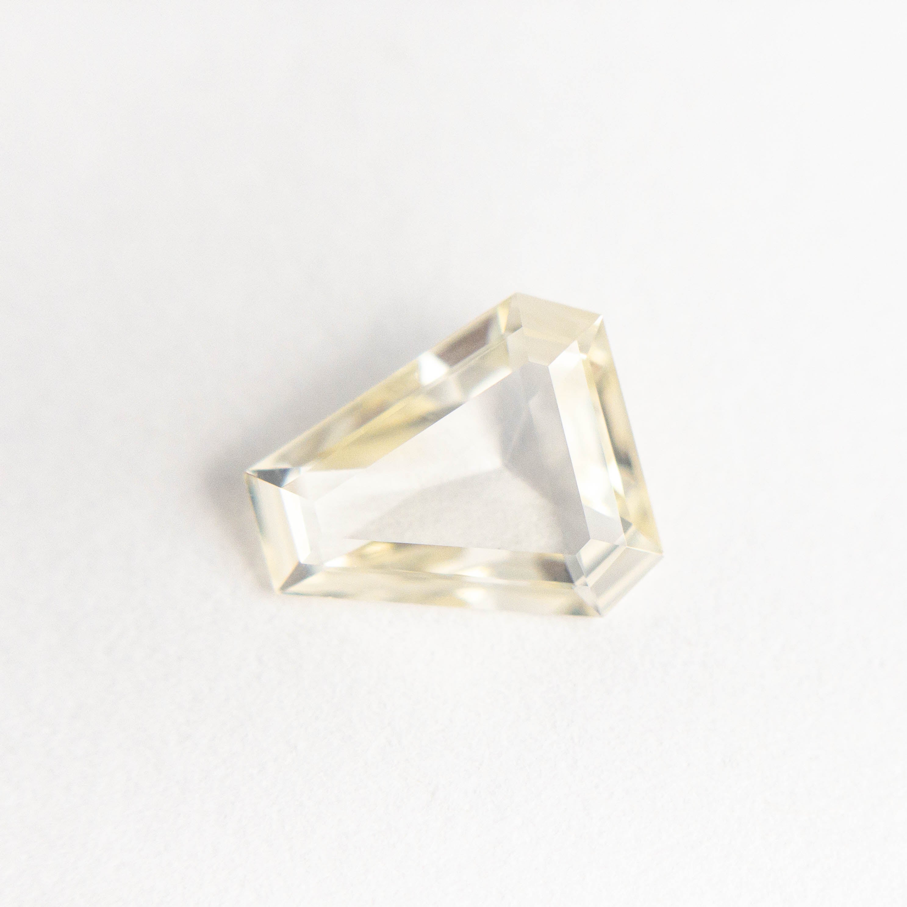 1.05ct Light Yellow Shield Cut Step Cut Sapphire - Lelya - bespoke engagement and wedding rings made in Scotland, UK