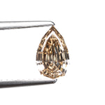 1.07ct 8.54x5.34x3.34 VS2 Fancy Orangey Brown Geo Pear Step Cut 28053-01 - Lelya - bespoke engagement and wedding rings made in Scotland, UK