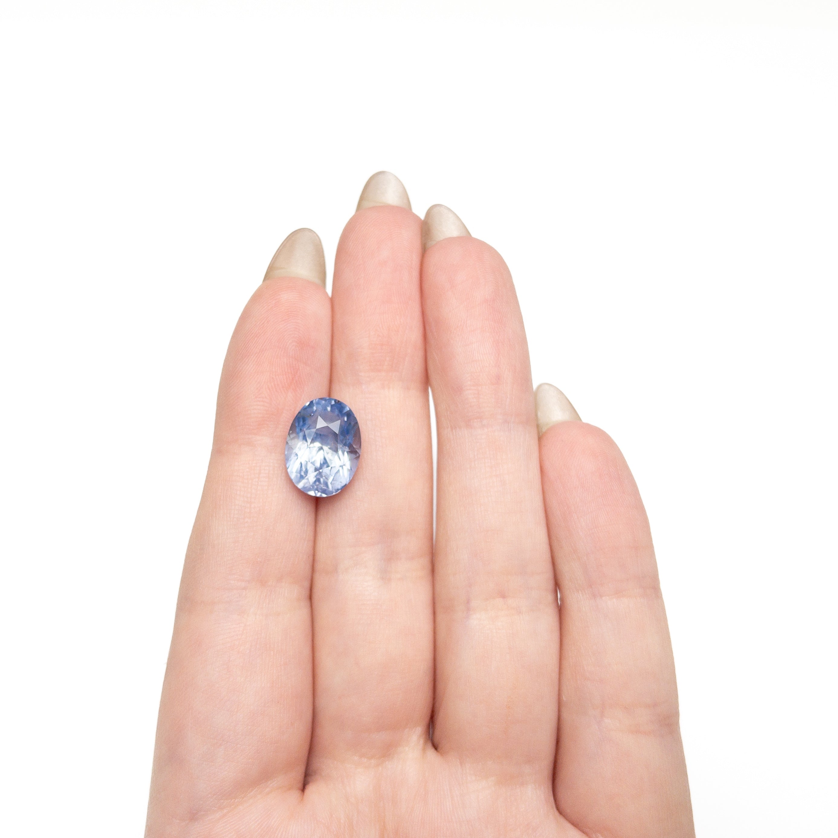 11.06ct 13.43x10.15x9.83mm Oval Brilliant Sapphire 28205-01 - Lelya - bespoke engagement and wedding rings made in Scotland, UK