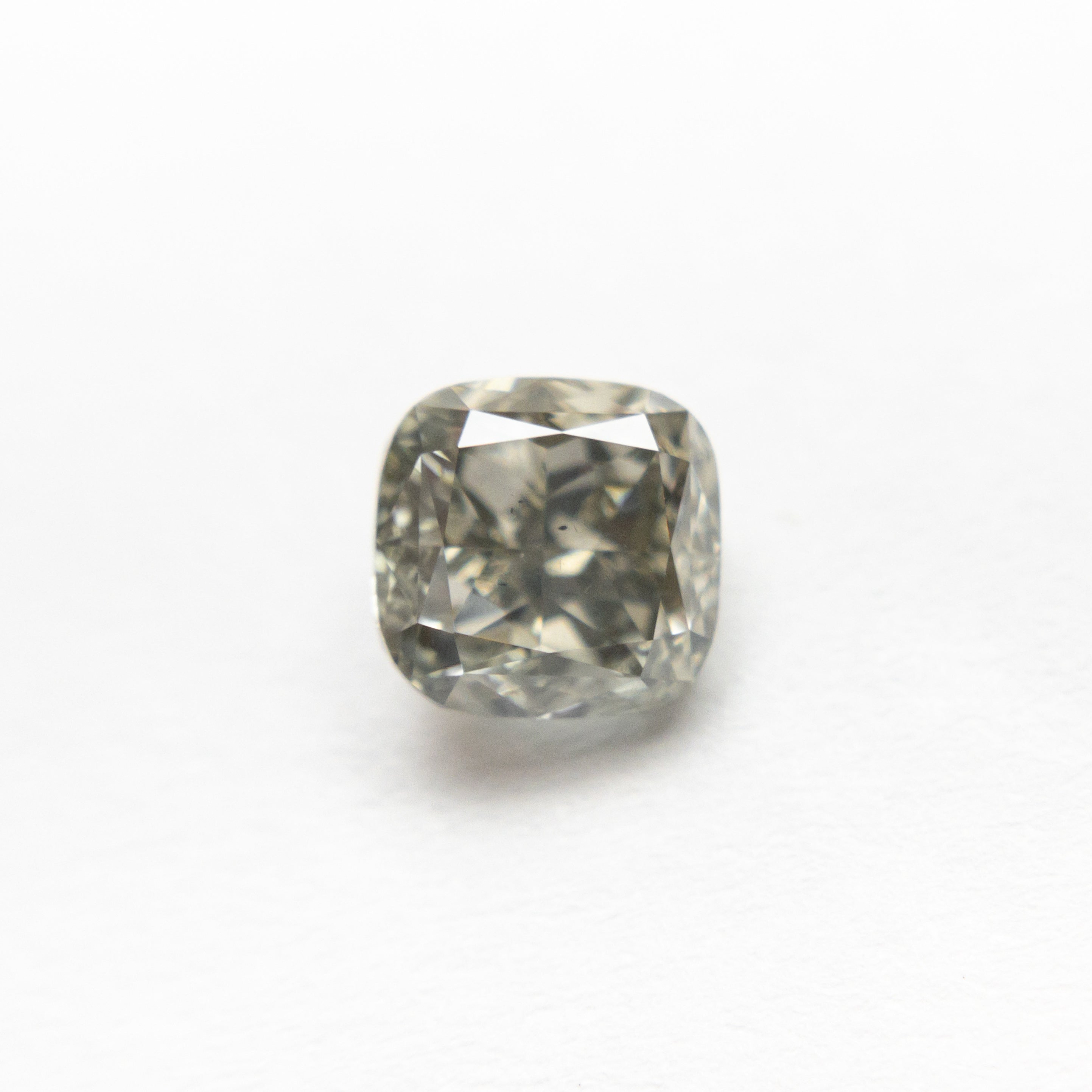 1.10ct 5.60x5.49x3.71mm Fancy Grey Cushion Brilliant 19913 - 09 - Lelya - bespoke engagement and wedding rings made in Scotland, UK