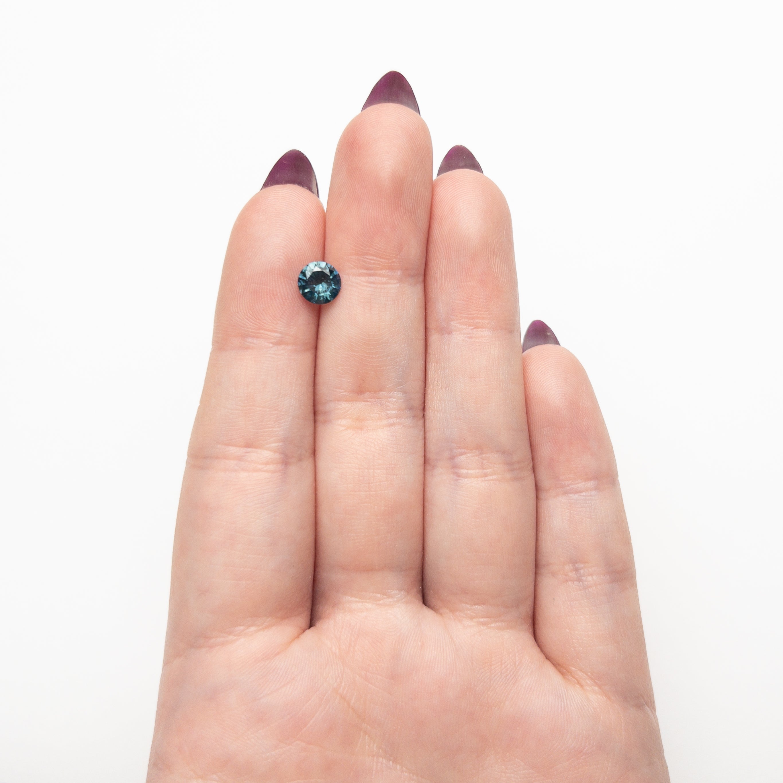 1.13ct 6.33x6.32x3.82mm Round Brilliant Sapphire 26526-13 - Lelya - bespoke engagement and wedding rings made in Scotland, UK
