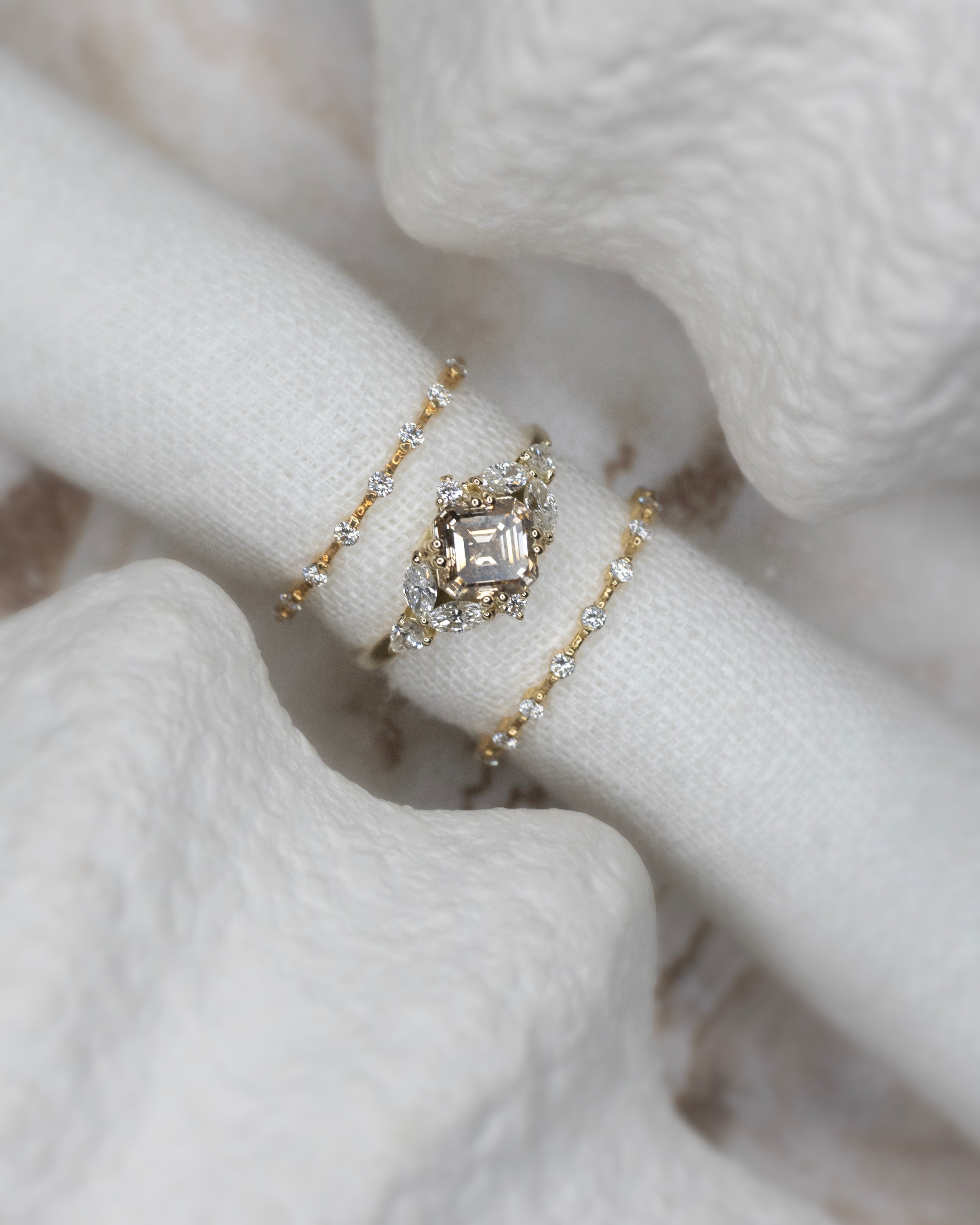 1.21ct Champagne Diamond Star's Keeping Ring - Lelya - bespoke engagement and wedding rings made in Scotland, UK