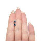 1.27cttw 2pc 5.10x5.08x3.12mm 5.33x5.32x3.54mm Round Brilliant Sapphire Matching Pair 26556-37 - Lelya - bespoke engagement and wedding rings made in Scotland, UK