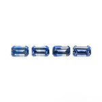 1.29cttw 4pc 5x3mm Cut Corner Rectangle Step Cut Sapphires 27727-01 - Lelya - bespoke engagement and wedding rings made in Scotland, UK