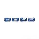 1.29cttw 4pc 5x3mm Cut Corner Rectangle Step Cut Sapphires 27727-01 - Lelya - bespoke engagement and wedding rings made in Scotland, UK