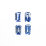 1.29cttw 4pc 5x3mm Cut Corner Rectangle Step Cut Sapphires 27727-01 - Lelya - bespoke engagement and wedding rings made in Scotland, UK