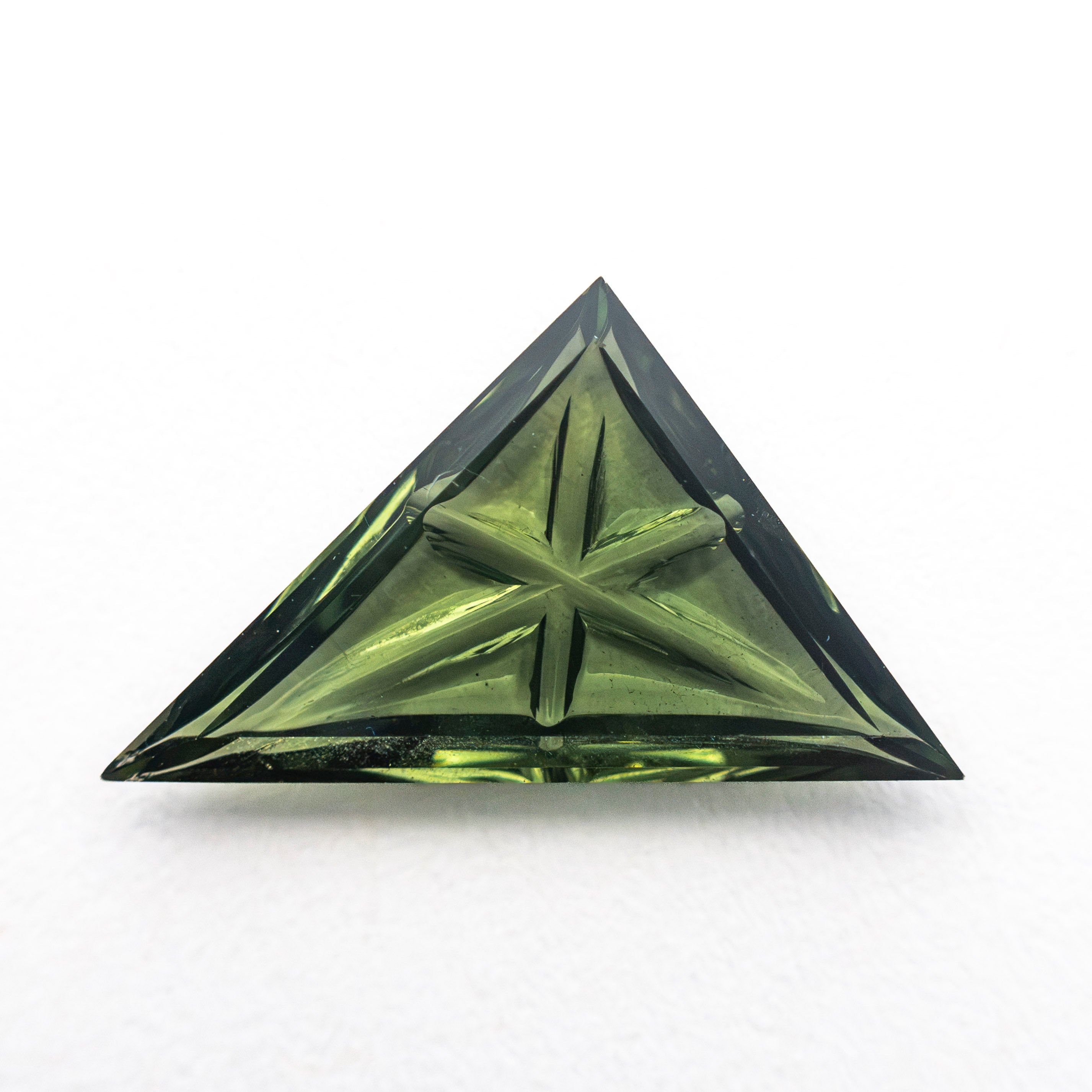 1.33ct 7.38x12.60x1.96mm Triangle Fantasy Cut Sapphire 27762-04 - Lelya - bespoke engagement and wedding rings made in Scotland, UK