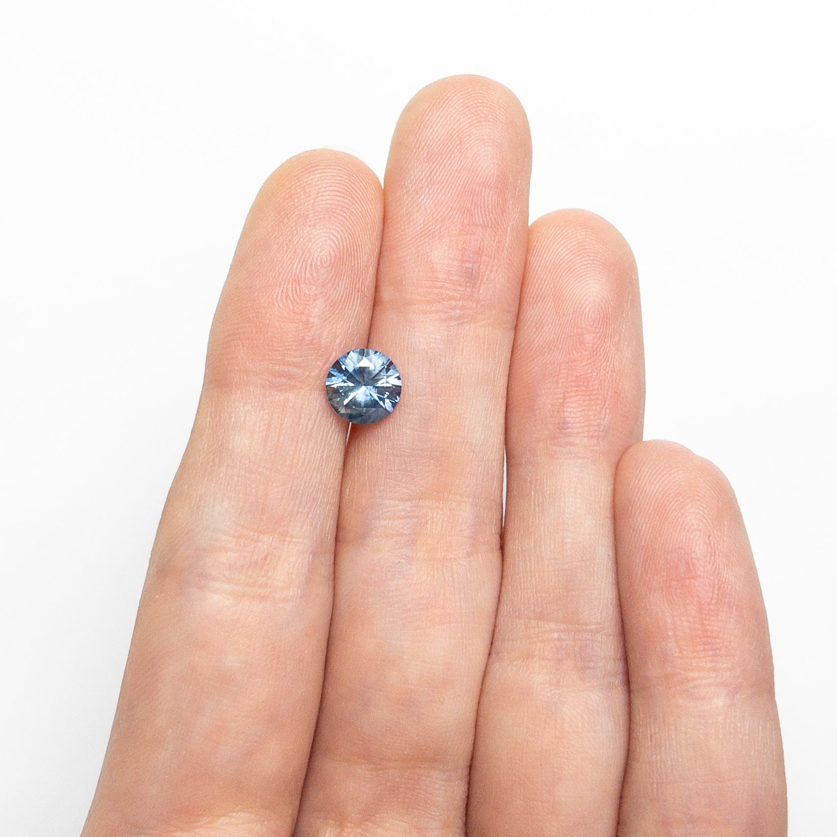 1.37ct 6.81x6.79x4.25mm Round Brilliant Sapphire 26766 - 14 - Lelya - bespoke engagement and wedding rings made in Scotland, UK