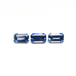 1.39cttw 3pc 5.5x3.5mm Cut Corner Rectangle Step Cut Sapphire 27725-01 - Lelya - bespoke engagement and wedding rings made in Scotland, UK