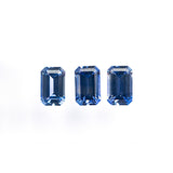 1.39cttw 3pc 5.5x3.5mm Cut Corner Rectangle Step Cut Sapphire 27725-01 - Lelya - bespoke engagement and wedding rings made in Scotland, UK